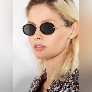 Dior Hypnotic Oval Sunglasses black gold